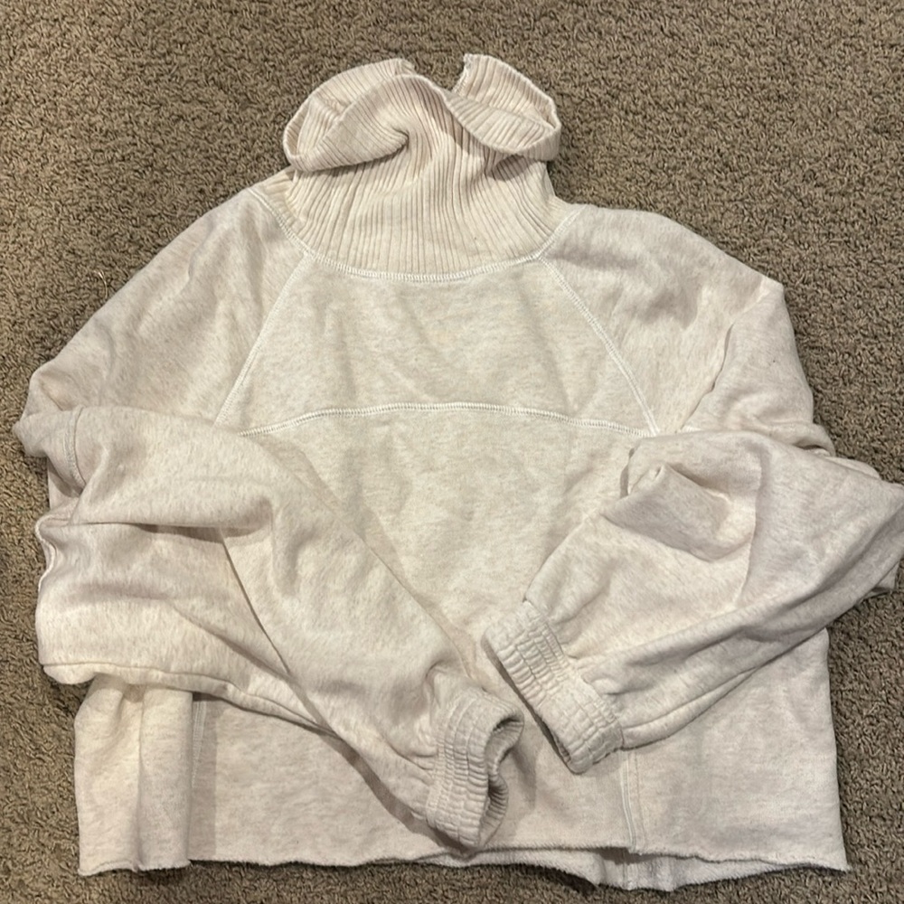 Aerie Cropped Turtle Neck Sweatshirt medium